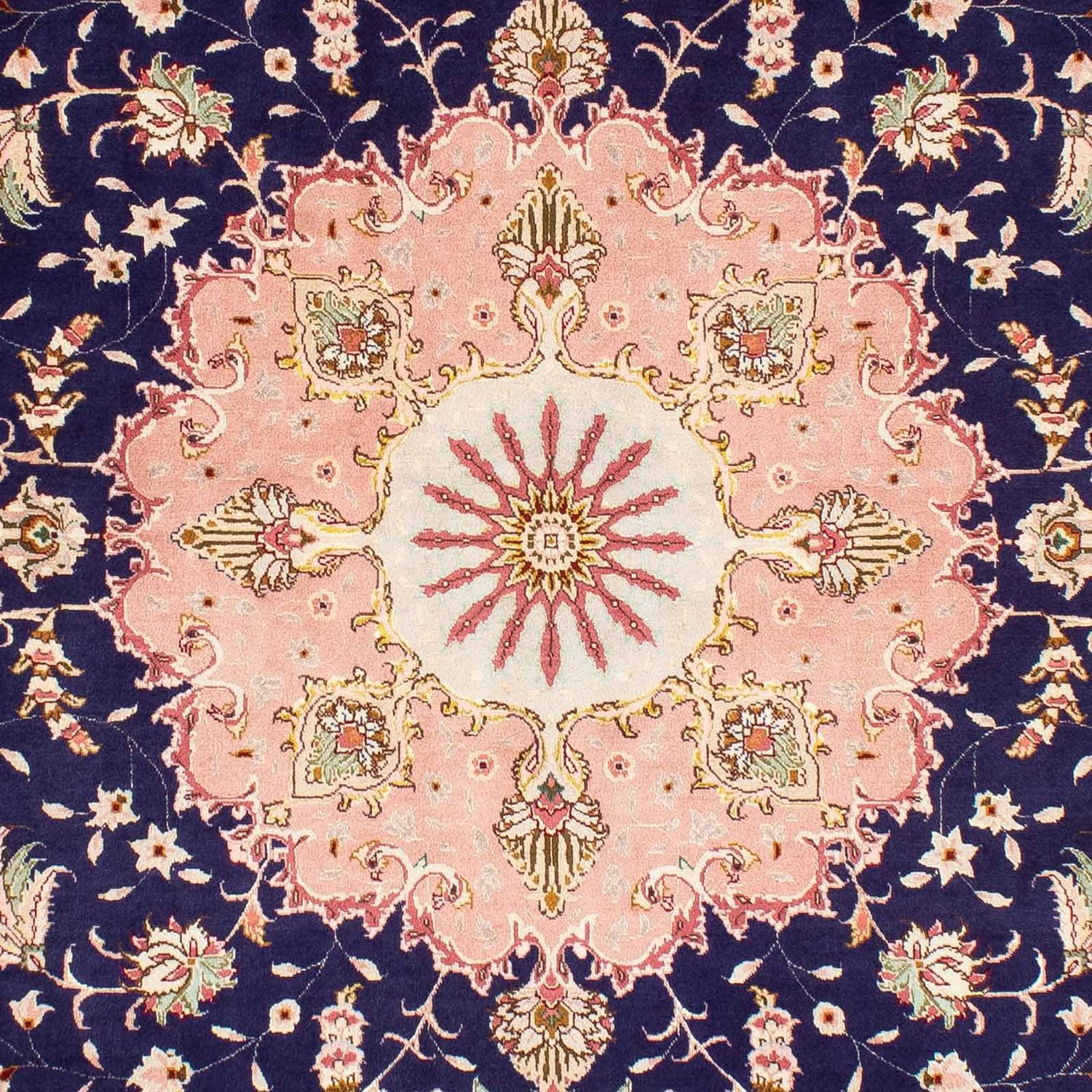 Persisk tæppe - Tabriz - Royal - 250 x 163 cm - mørkeblå