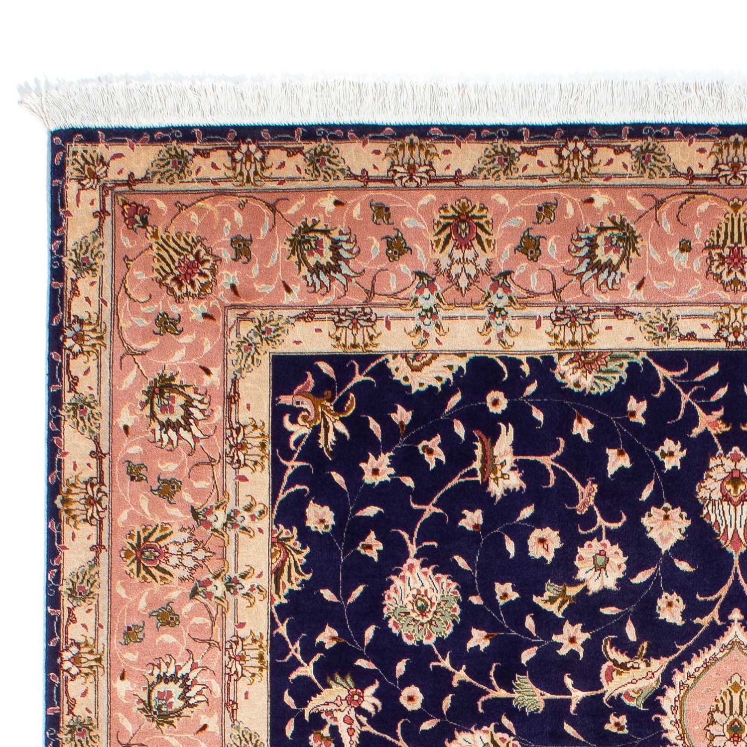 Persisk tæppe - Tabriz - Royal - 250 x 163 cm - mørkeblå