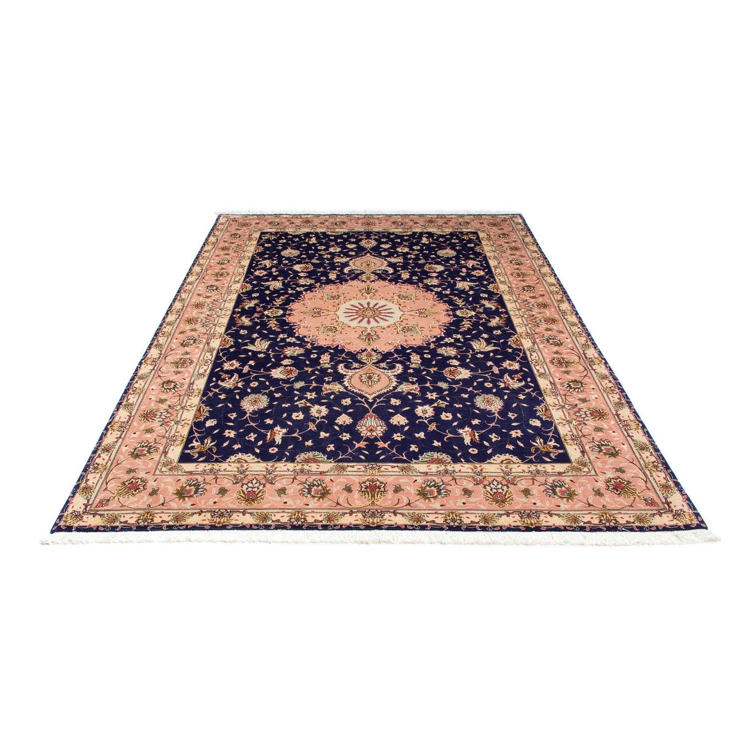Persisk tæppe - Tabriz - Royal - 250 x 163 cm - mørkeblå