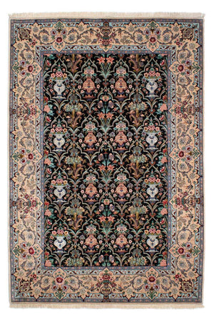 Persisk tæppe - Isfahan - Premium - 233 x 156 cm - mørkeblå