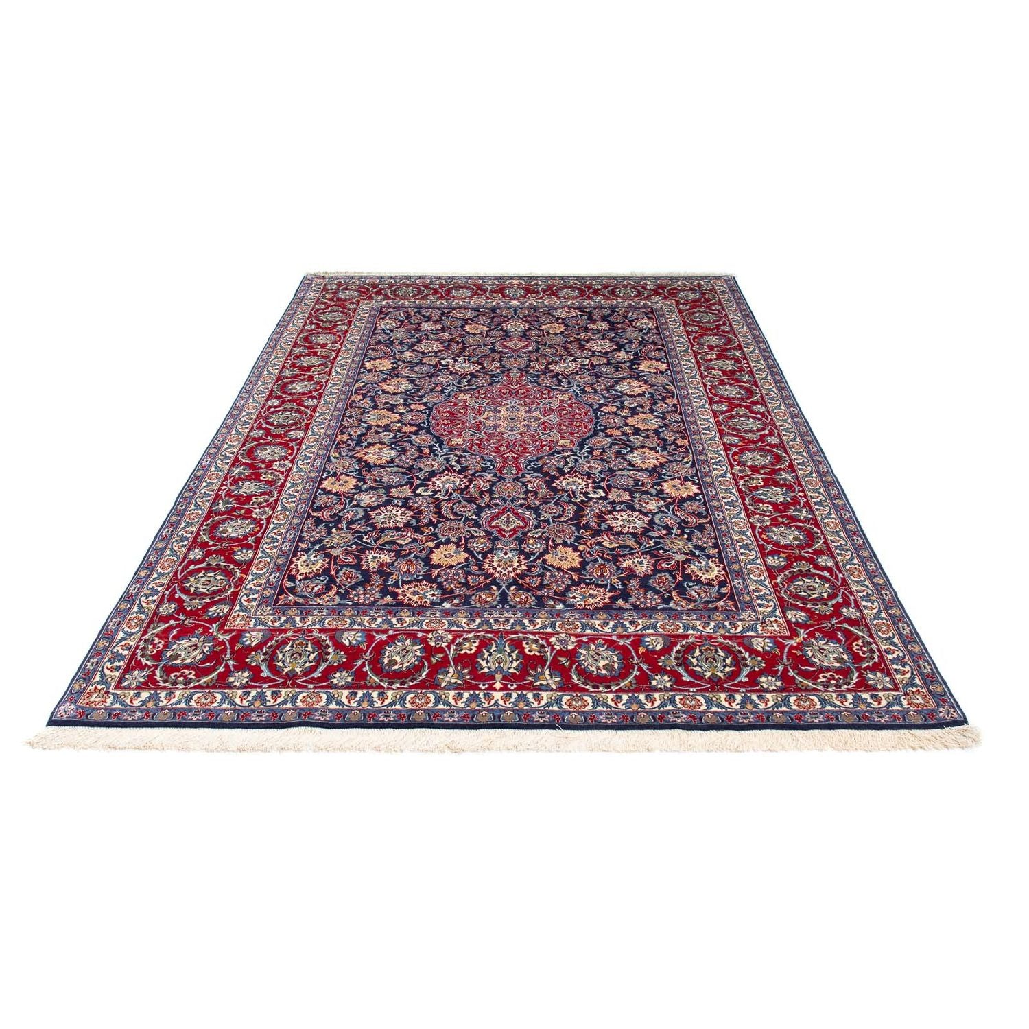 Persisk tæppe - Isfahan - Premium - 238 x 171 cm - mørkeblå