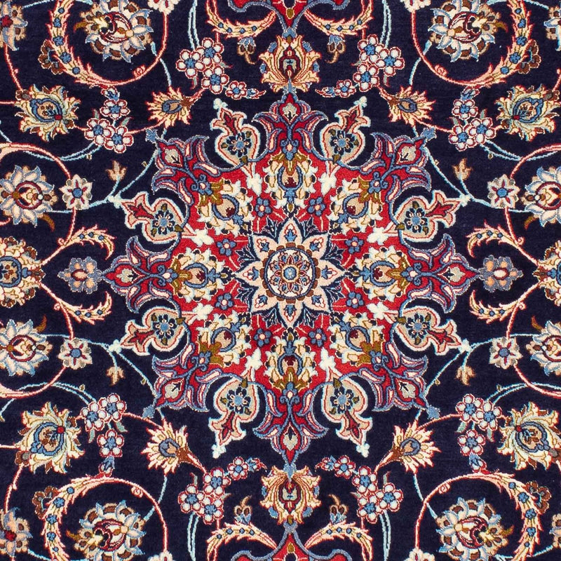 Persisk tæppe - Isfahan - Premium - 233 x 155 cm - mørkeblå