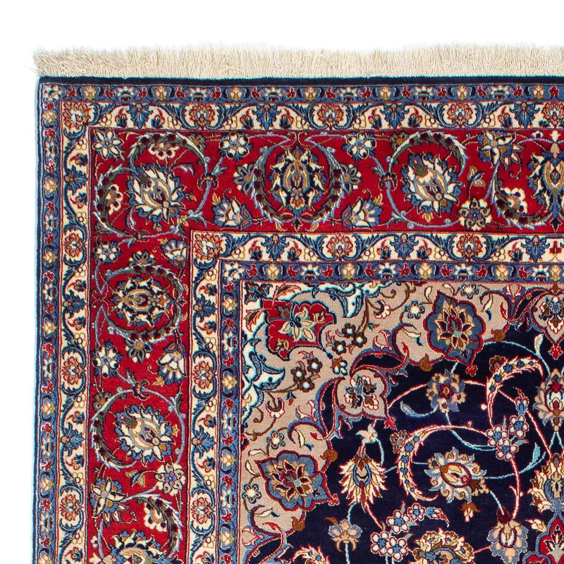 Persisk tæppe - Isfahan - Premium - 233 x 155 cm - mørkeblå