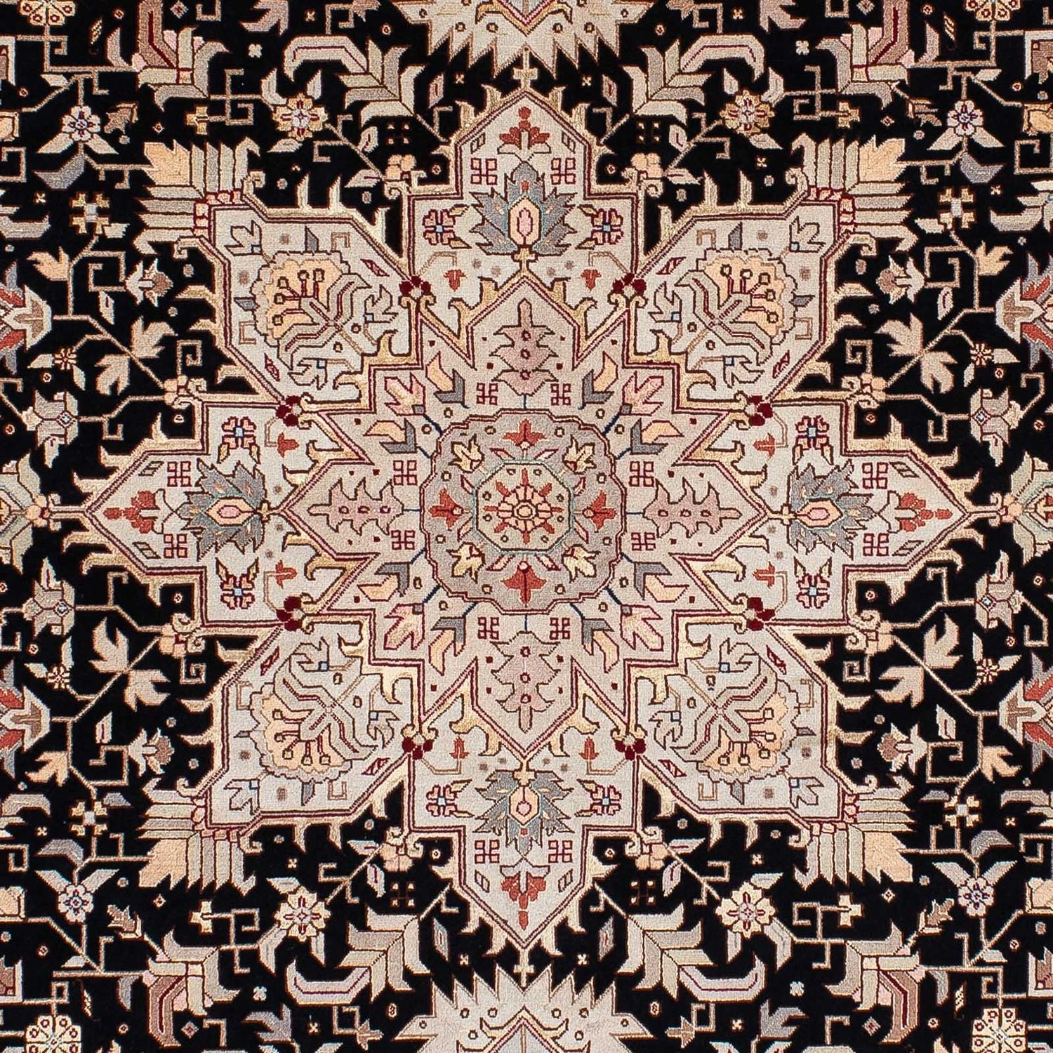 Persisk tæppe - Tabriz - Premium - 206 x 151 cm - mørkeblå