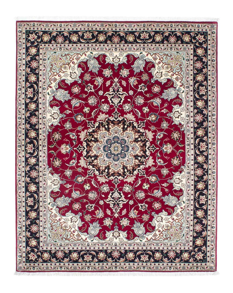 Persisk tæppe - Tabriz - Royal - 197 x 153 cm - mørkerød