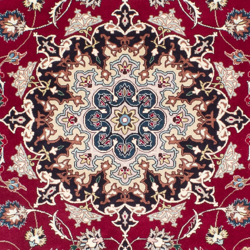 Persisk tæppe - Tabriz - Royal - 197 x 153 cm - mørkerød