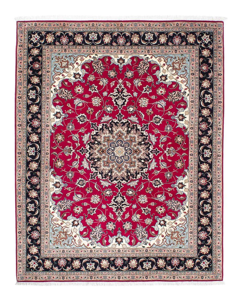 Persisk tæppe - Tabriz - Royal - 200 x 155 cm - mørkerød