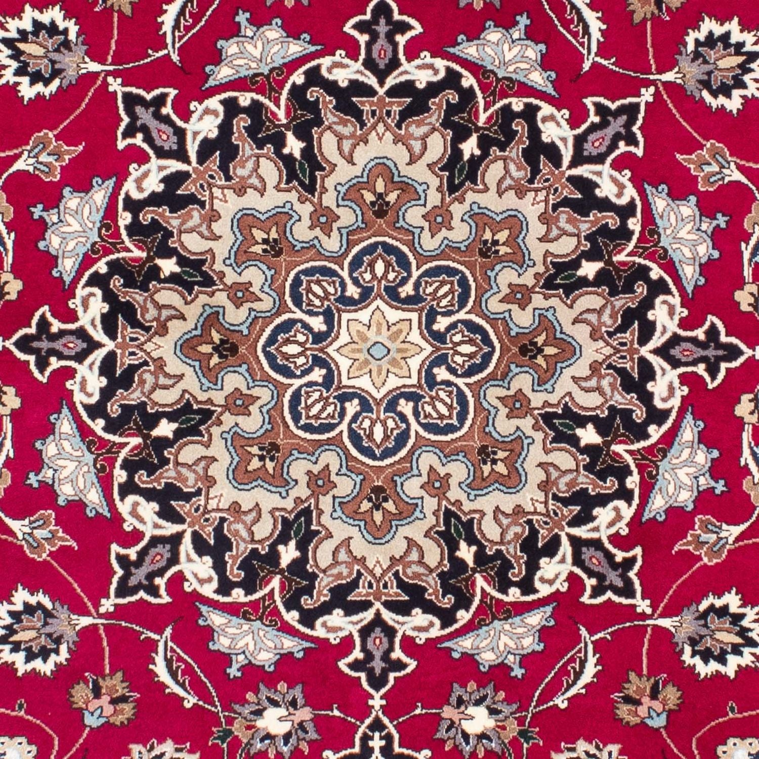 Persisk tæppe - Tabriz - Royal - 200 x 155 cm - mørkerød