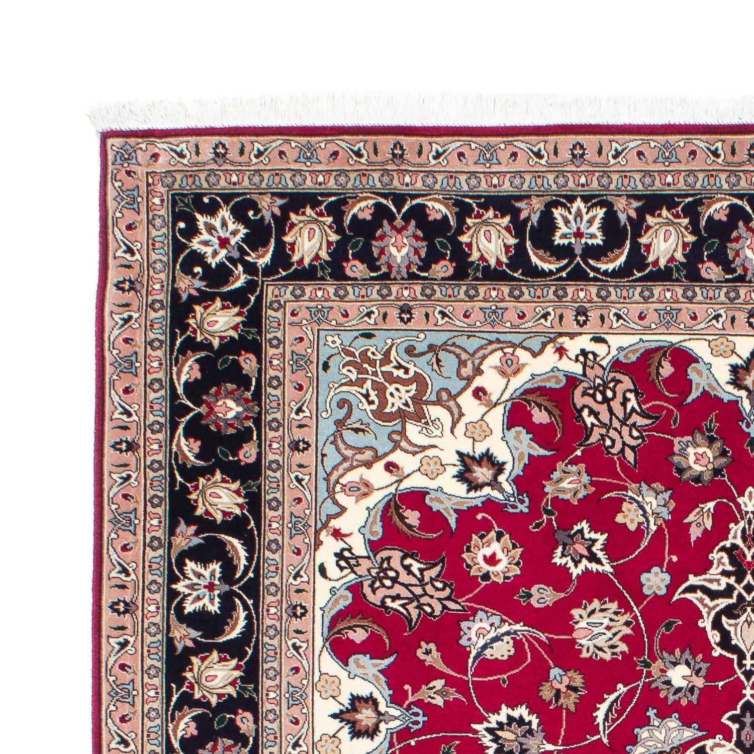 Persisk tæppe - Tabriz - Royal - 200 x 155 cm - mørkerød