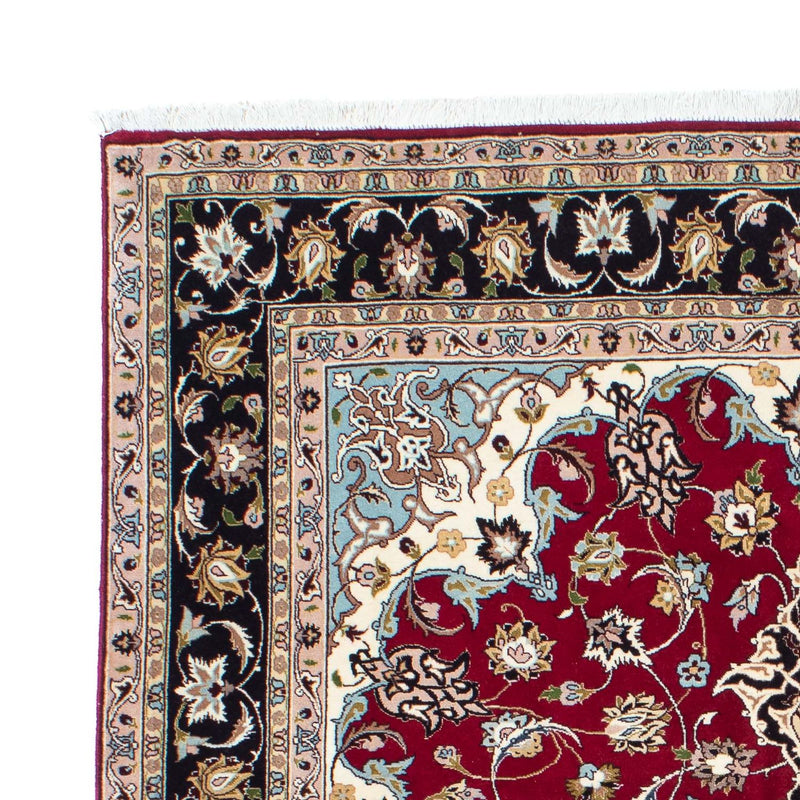 Persisk tæppe - Tabriz - Royal - 198 x 155 cm - mørkerød
