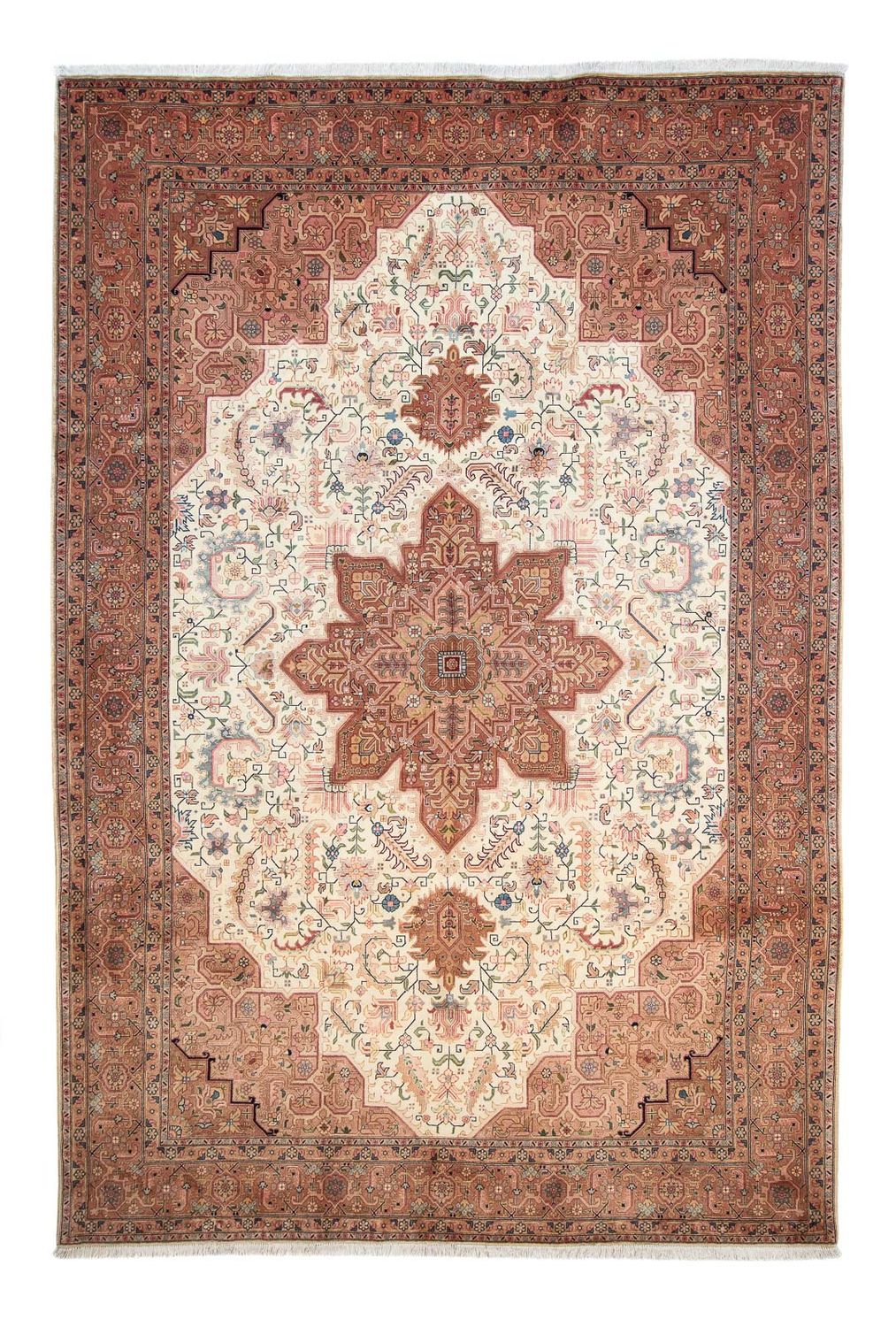 Persisk tæppe - Tabriz - 313 x 203 cm - brun