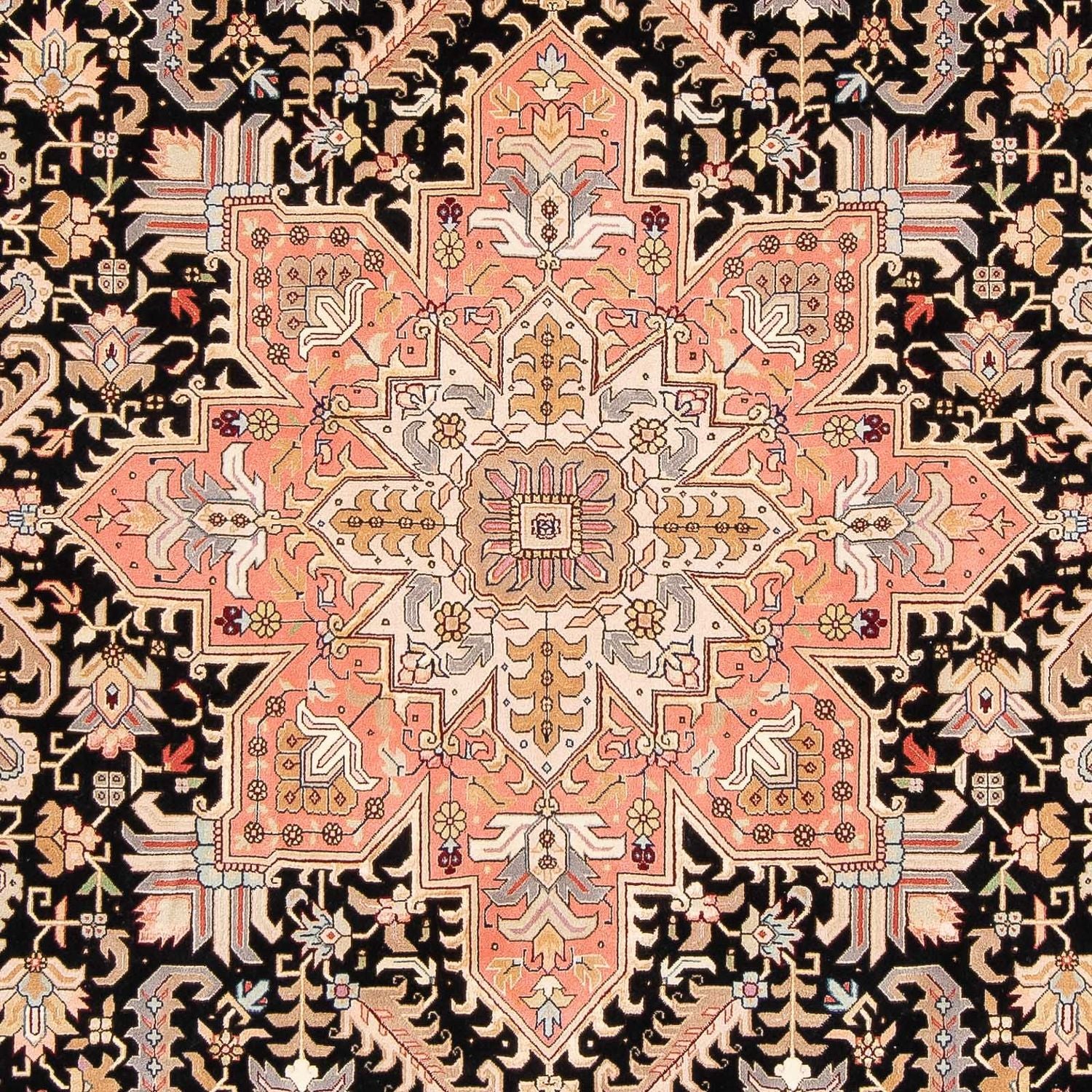 Persisk tæppe - Tabriz - Royal - 311 x 204 cm - mørkeblå