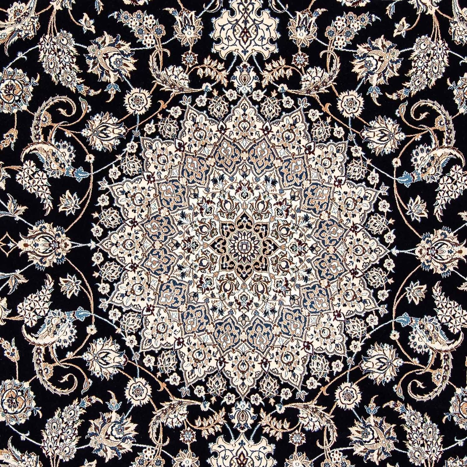Persisk tæppe - Nain - Premium - 310 x 202 cm - mørkeblå