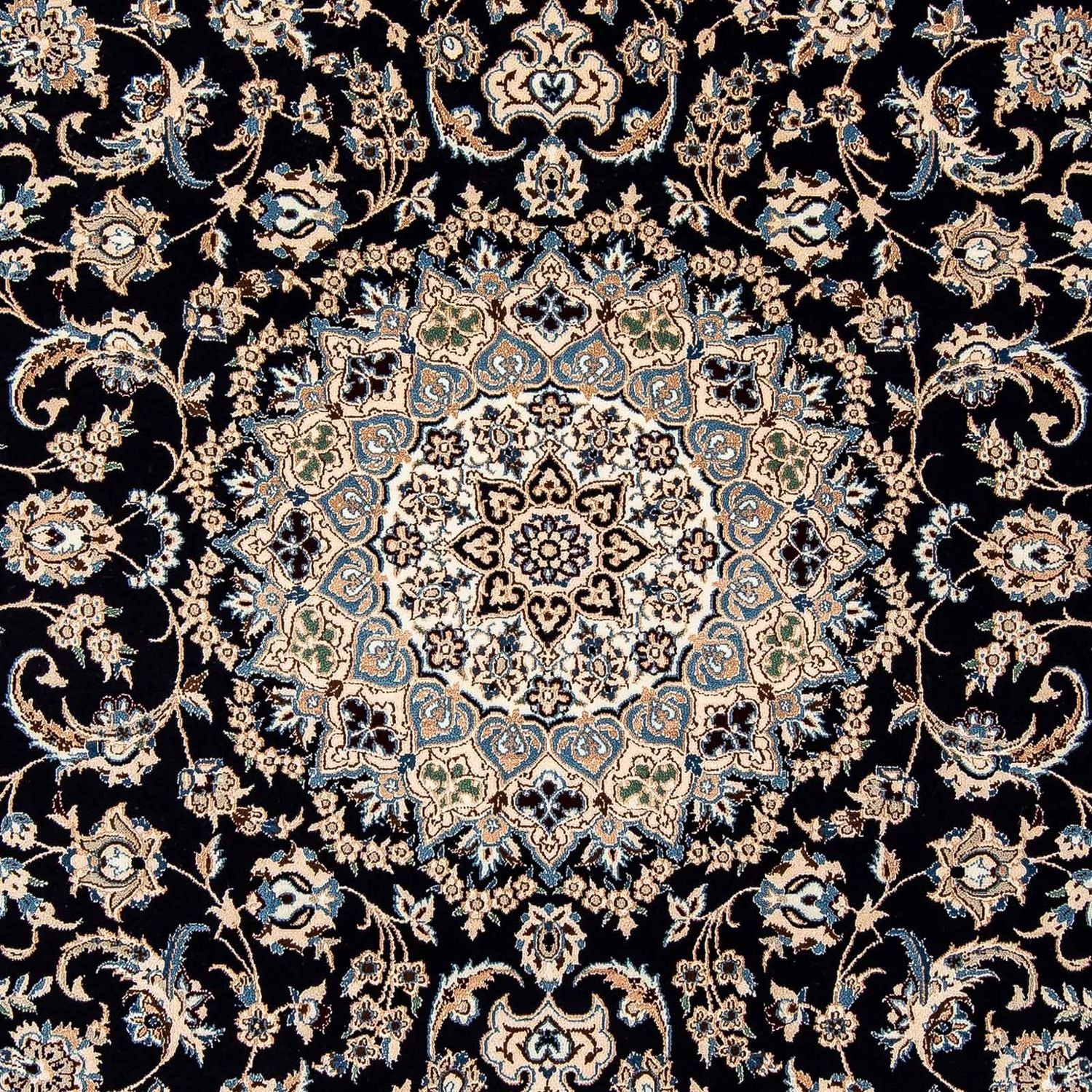 Persisk tæppe - Nain - Royal - 316 x 208 cm - mørkeblå
