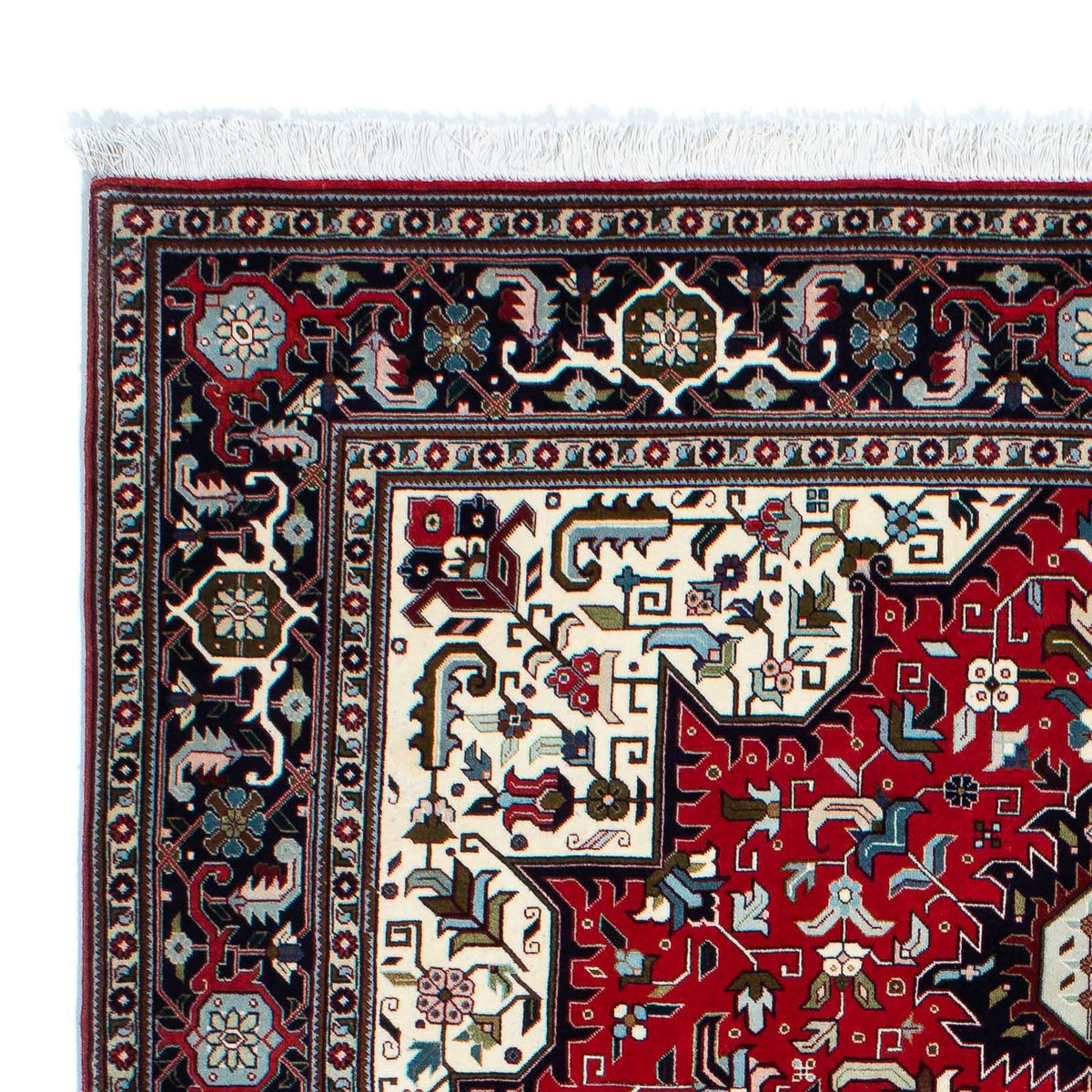 Persisk tæppe - Tabriz - Royal - 212 x 154 cm - mørkerød
