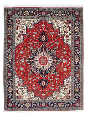 Persisk tæppe - Tabriz - Royal - 196 x 152 cm - mørkerød
