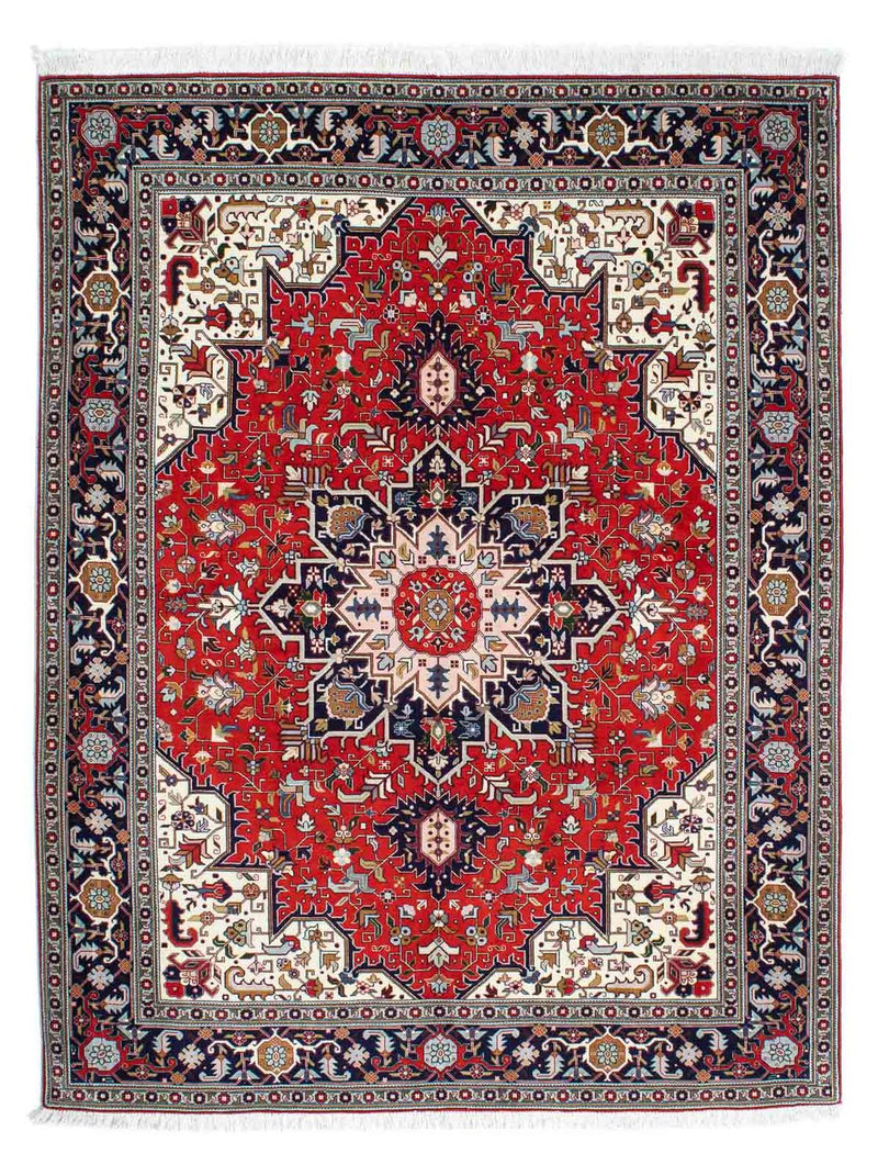 Persisk tæppe - Tabriz - Royal - 196 x 152 cm - mørkerød