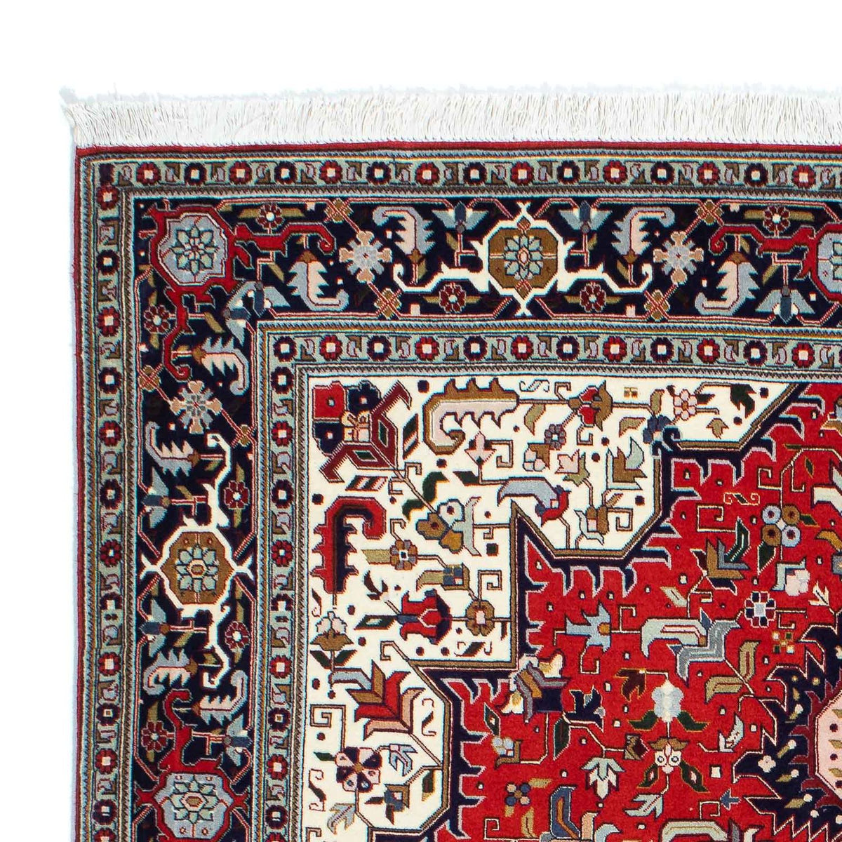 Persisk tæppe - Tabriz - Royal - 196 x 152 cm - mørkerød
