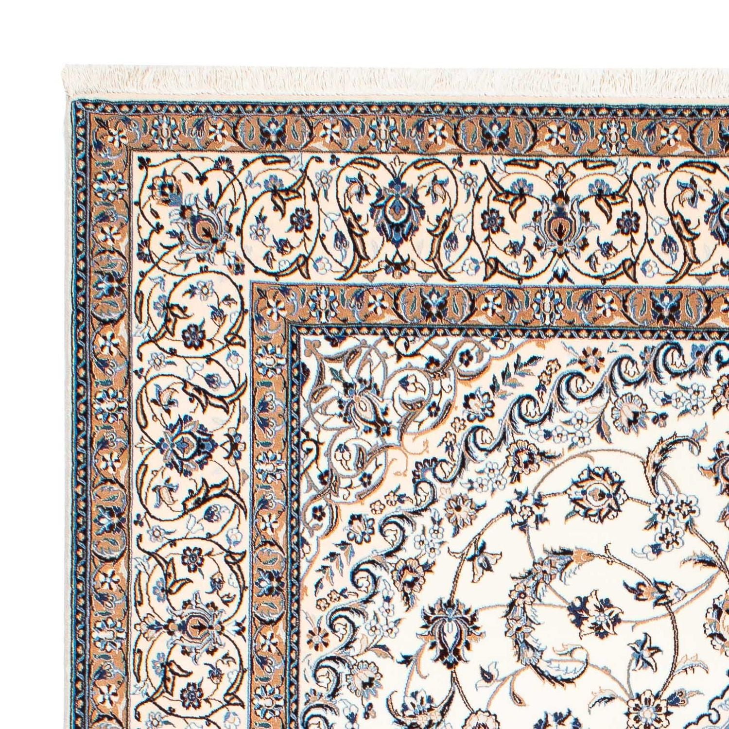 Persisk tæppe - Nain - Premium - 248 x 156 cm - beige