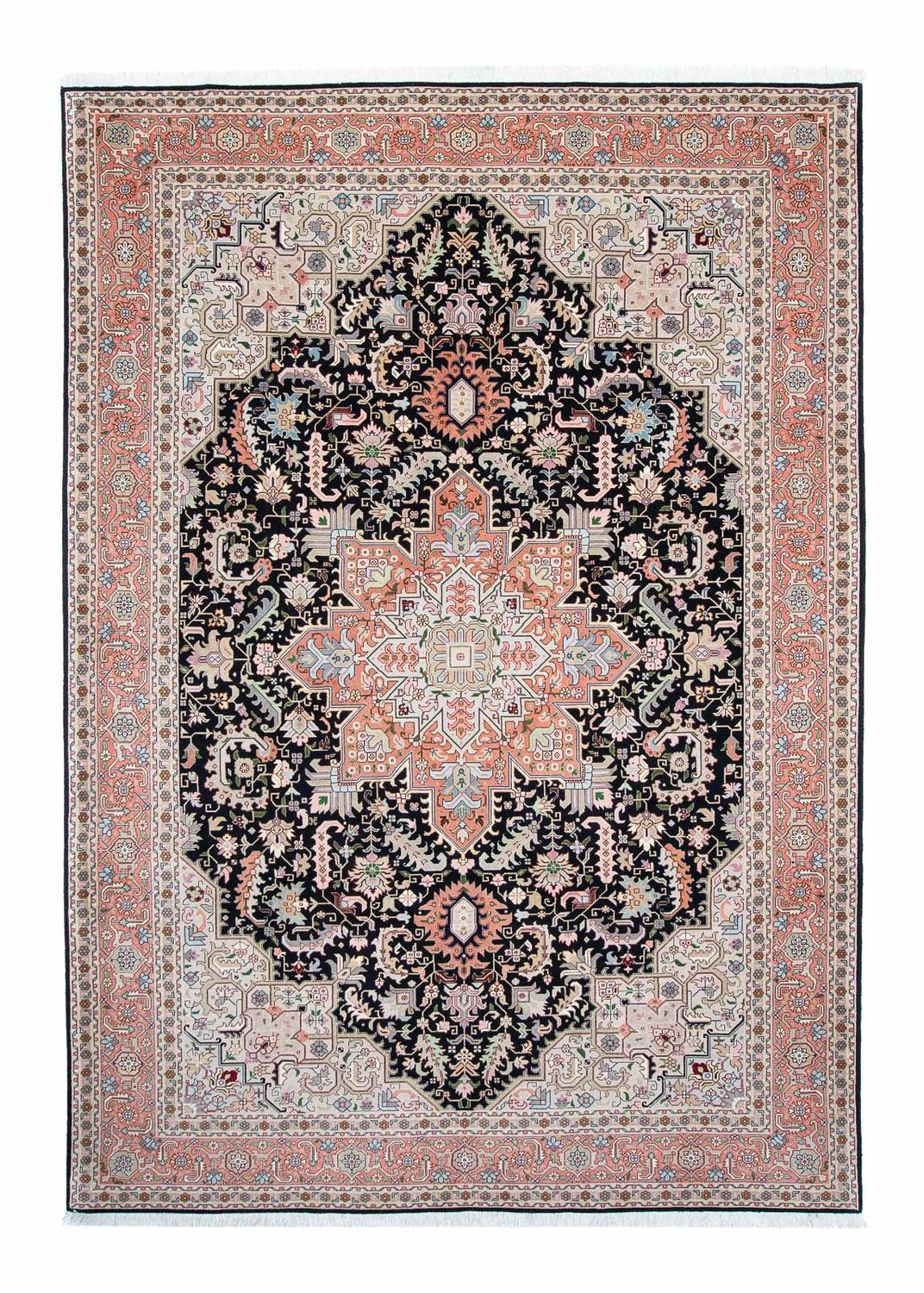 Persisk tæppe - Tabriz - Royal - 300 x 204 cm - mørkeblå