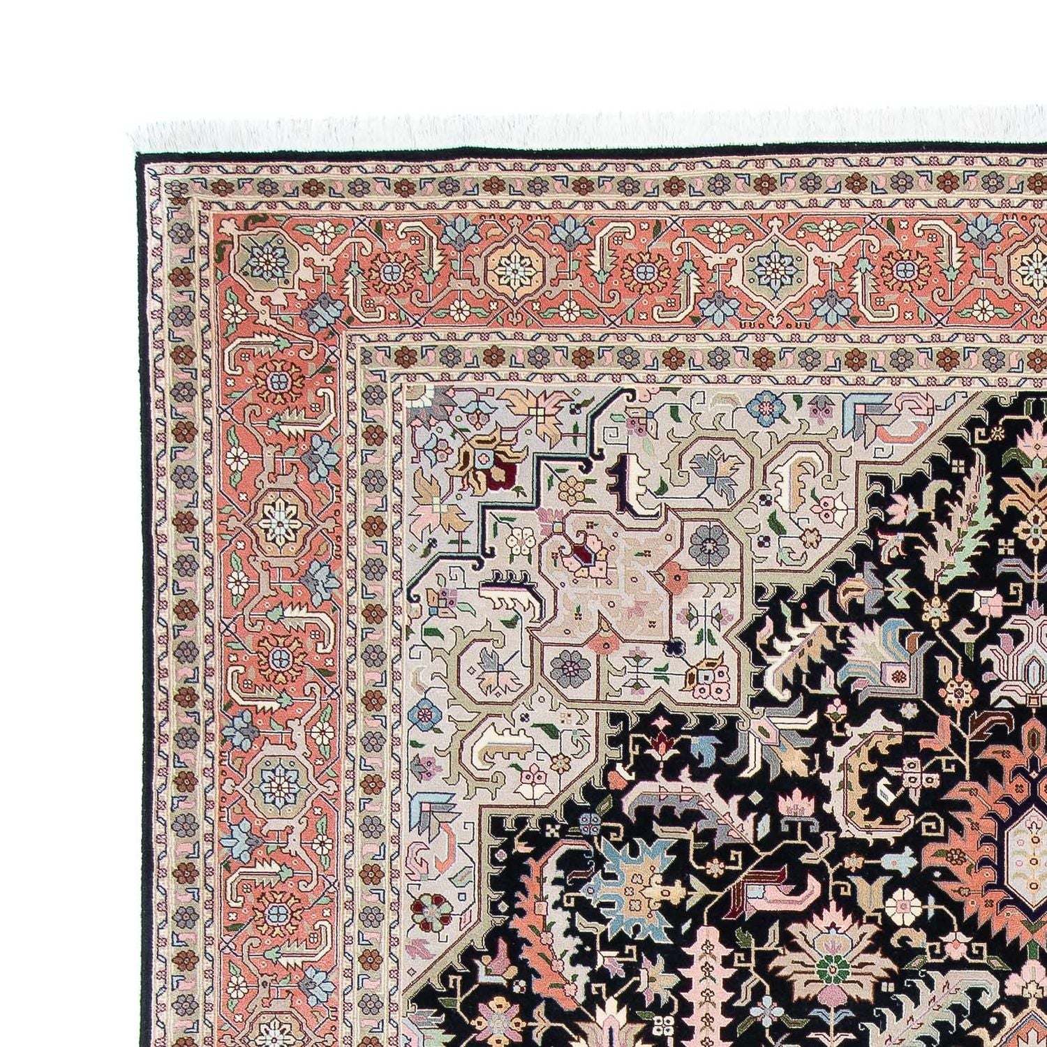 Persisk tæppe - Tabriz - Royal - 300 x 204 cm - mørkeblå