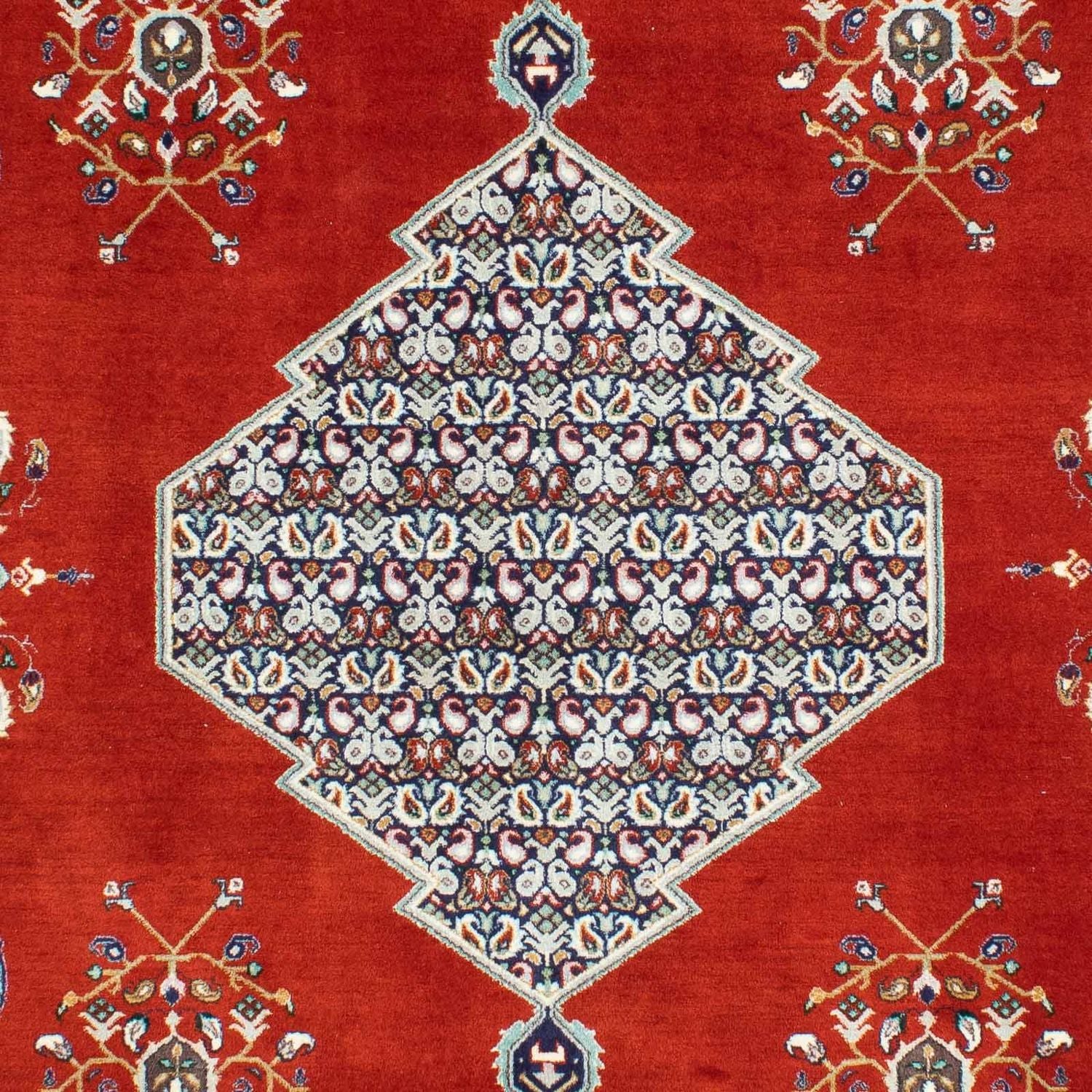 Persisk tæppe - Ghom - 243 x 179 cm - mørkerød