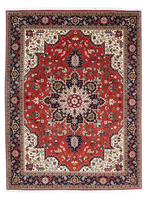 Persisk tæppe - Tabriz - Royal - 205 x 152 cm - mørkerød