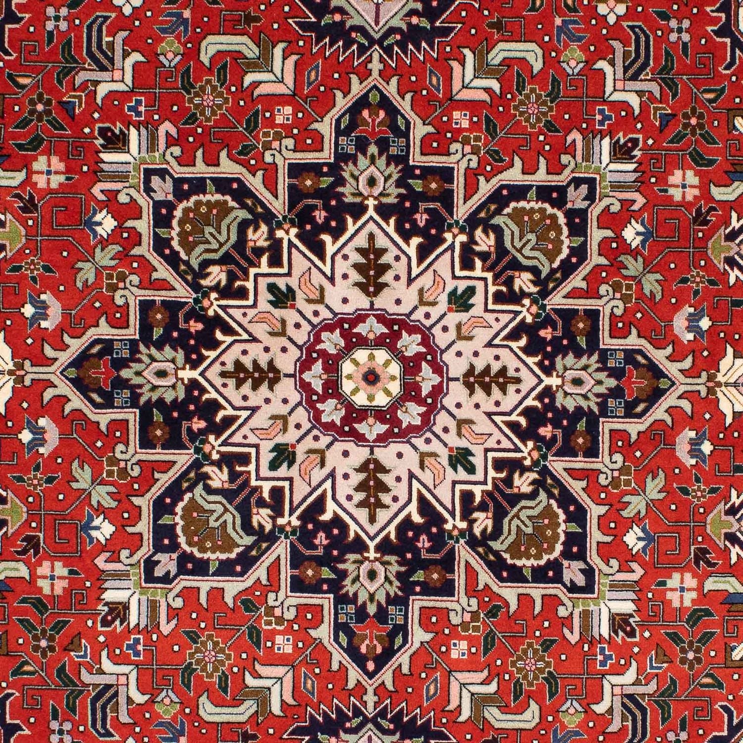 Persisk tæppe - Tabriz - Royal - 205 x 152 cm - mørkerød