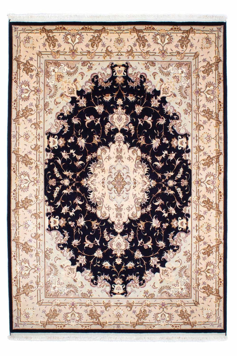 Persisk tæppe - Tabriz - Royal - 240 x 167 cm - mørkeblå