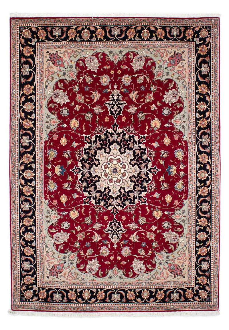 Persisk tæppe - Tabriz - Royal - 246 x 172 cm - mørkerød