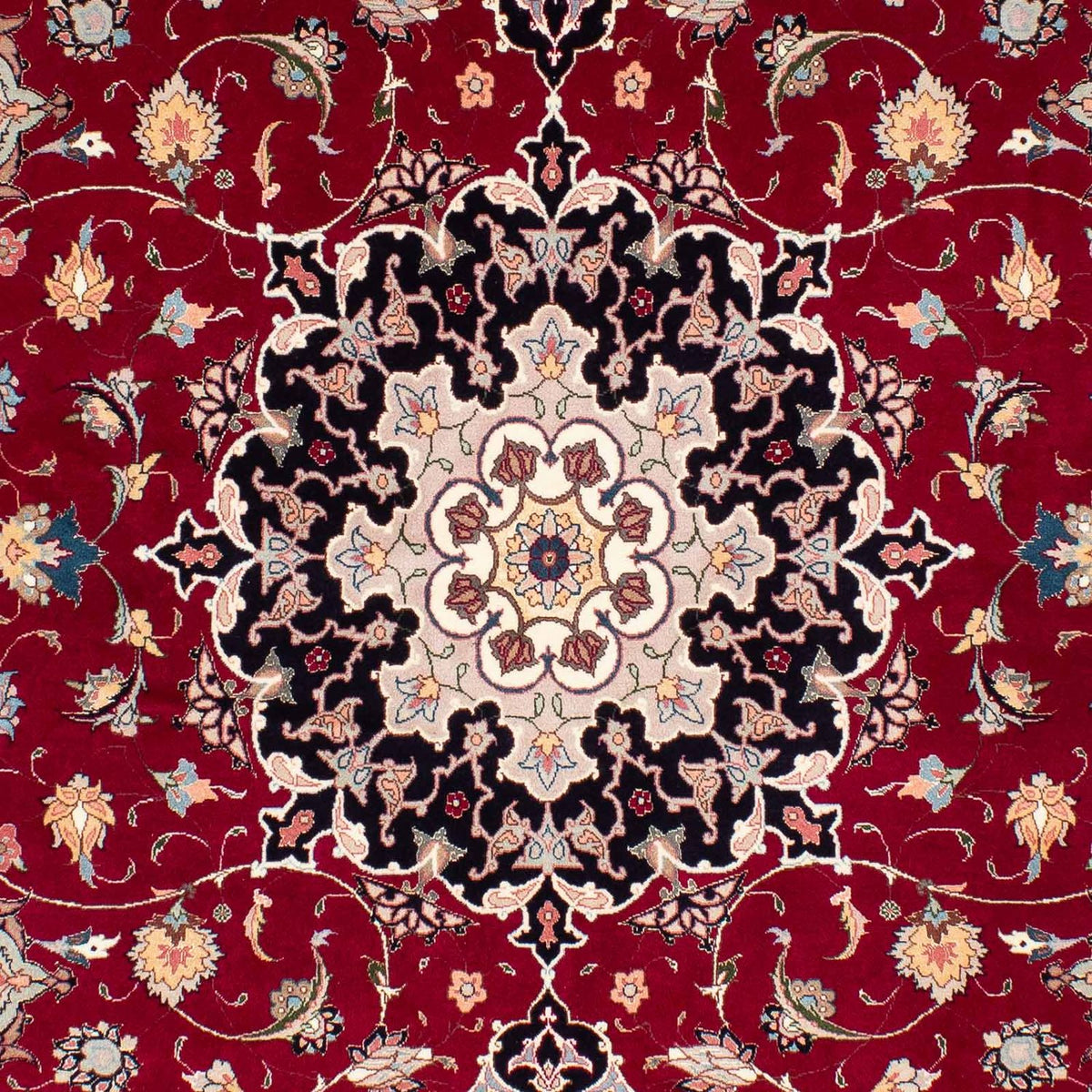 Persisk tæppe - Tabriz - Royal - 246 x 172 cm - mørkerød