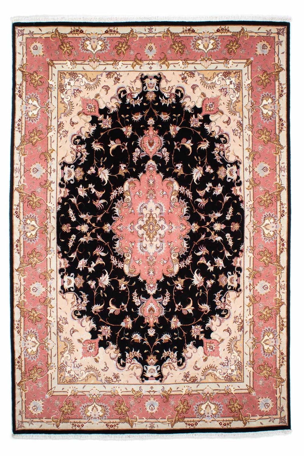 Persisk tæppe - Tabriz - Royal - 244 x 166 cm - mørkeblå