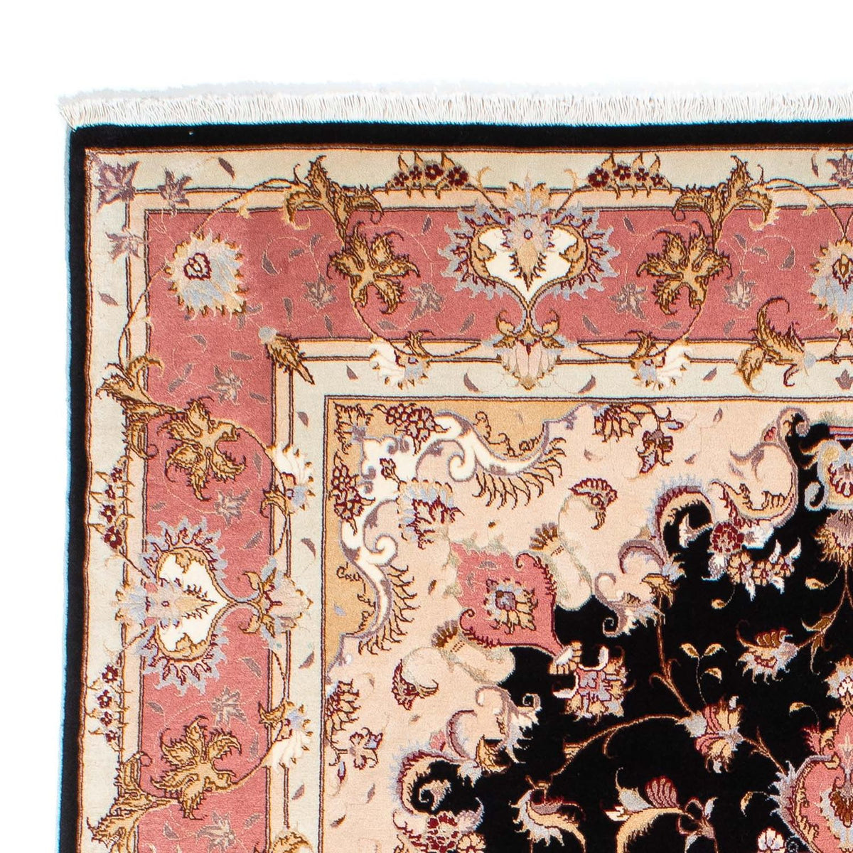 Persisk tæppe - Tabriz - Royal - 244 x 166 cm - mørkeblå