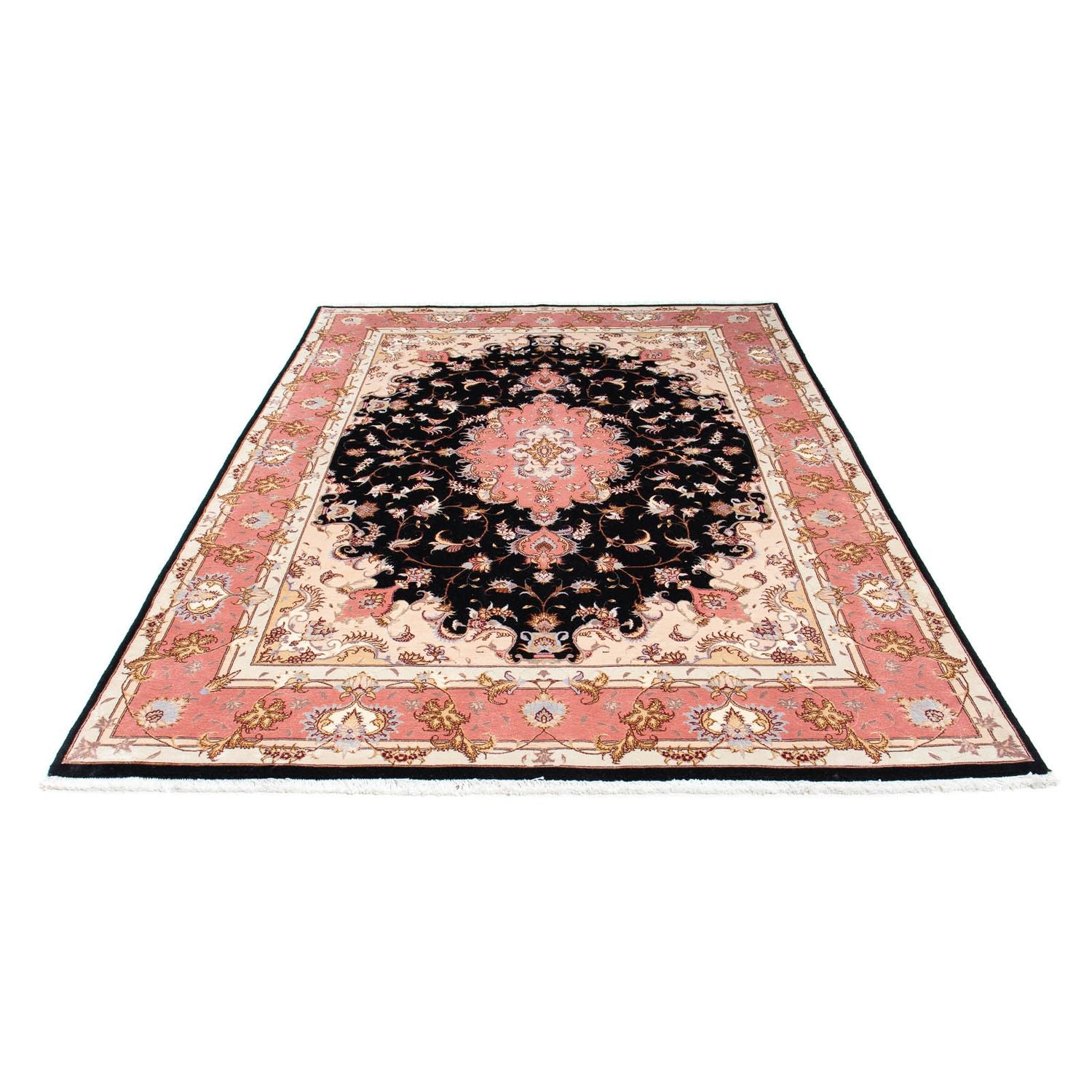 Persisk tæppe - Tabriz - Royal - 244 x 166 cm - mørkeblå