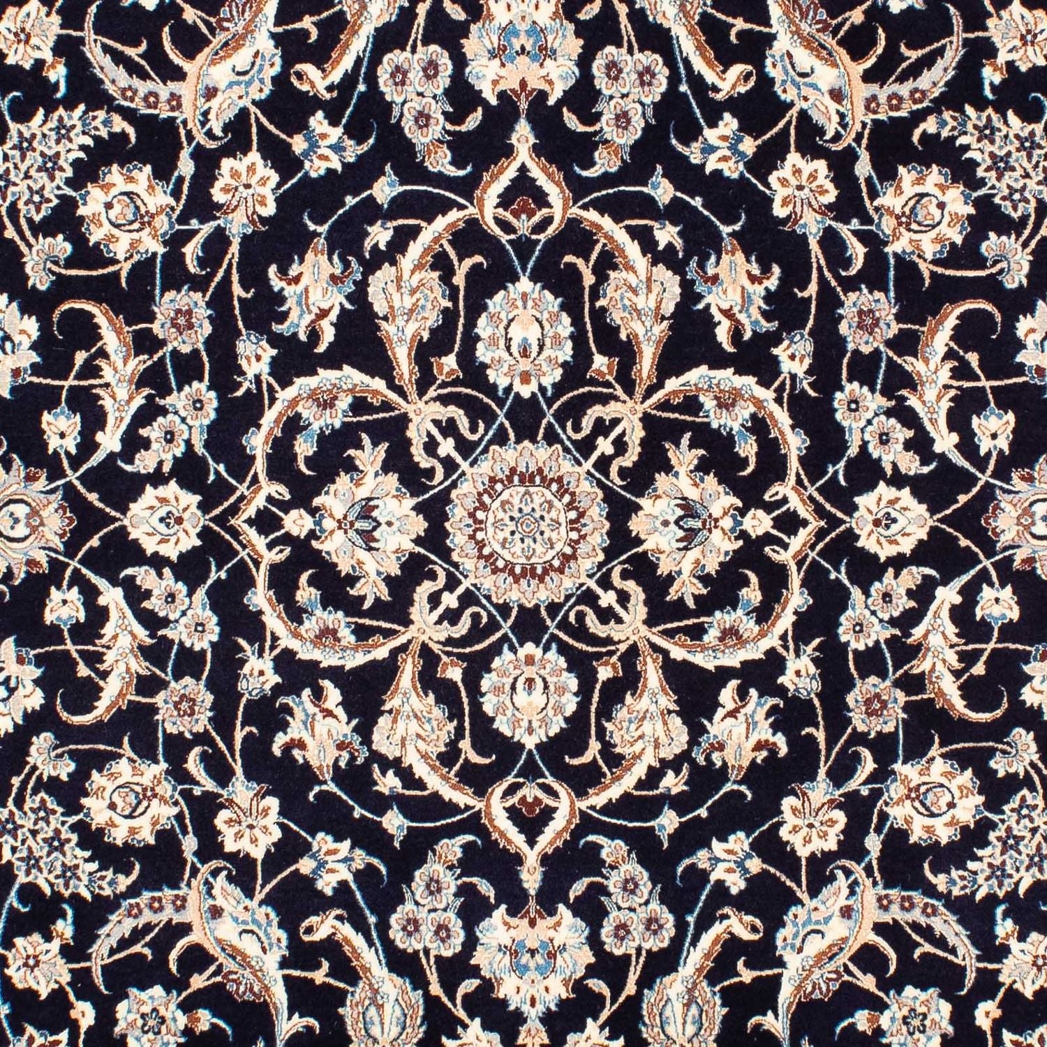 Persisk tæppe - Nain - Premium - 267 x 173 cm - mørkeblå