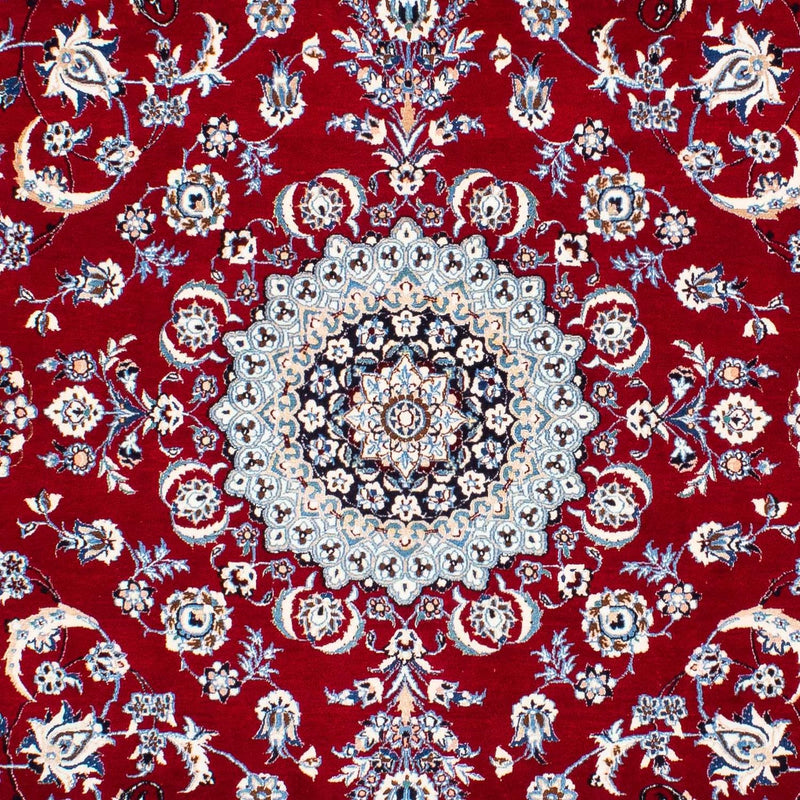 Persisk tæppe - Nain - Premium - 236 x 153 cm - mørkerød