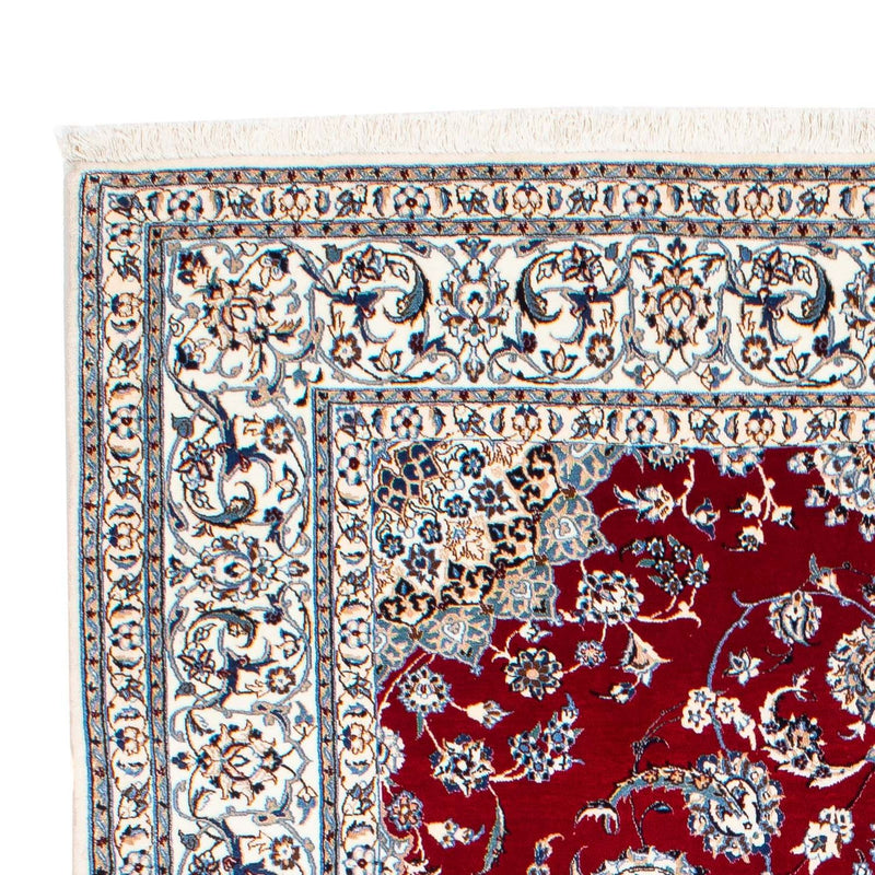 Persisk tæppe - Nain - Premium - 236 x 153 cm - mørkerød