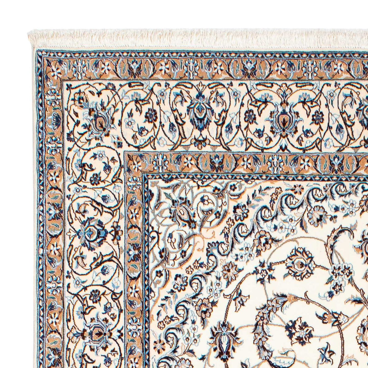 Persisk tæppe - Nain - Premium - 247 x 157 cm - beige