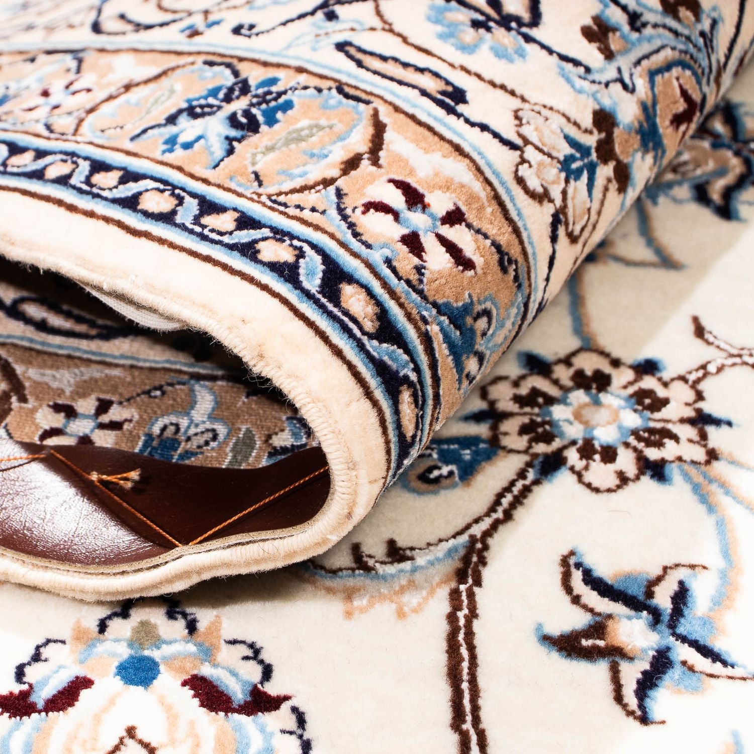 Persisk tæppe - Nain - Premium - 243 x 160 cm - beige