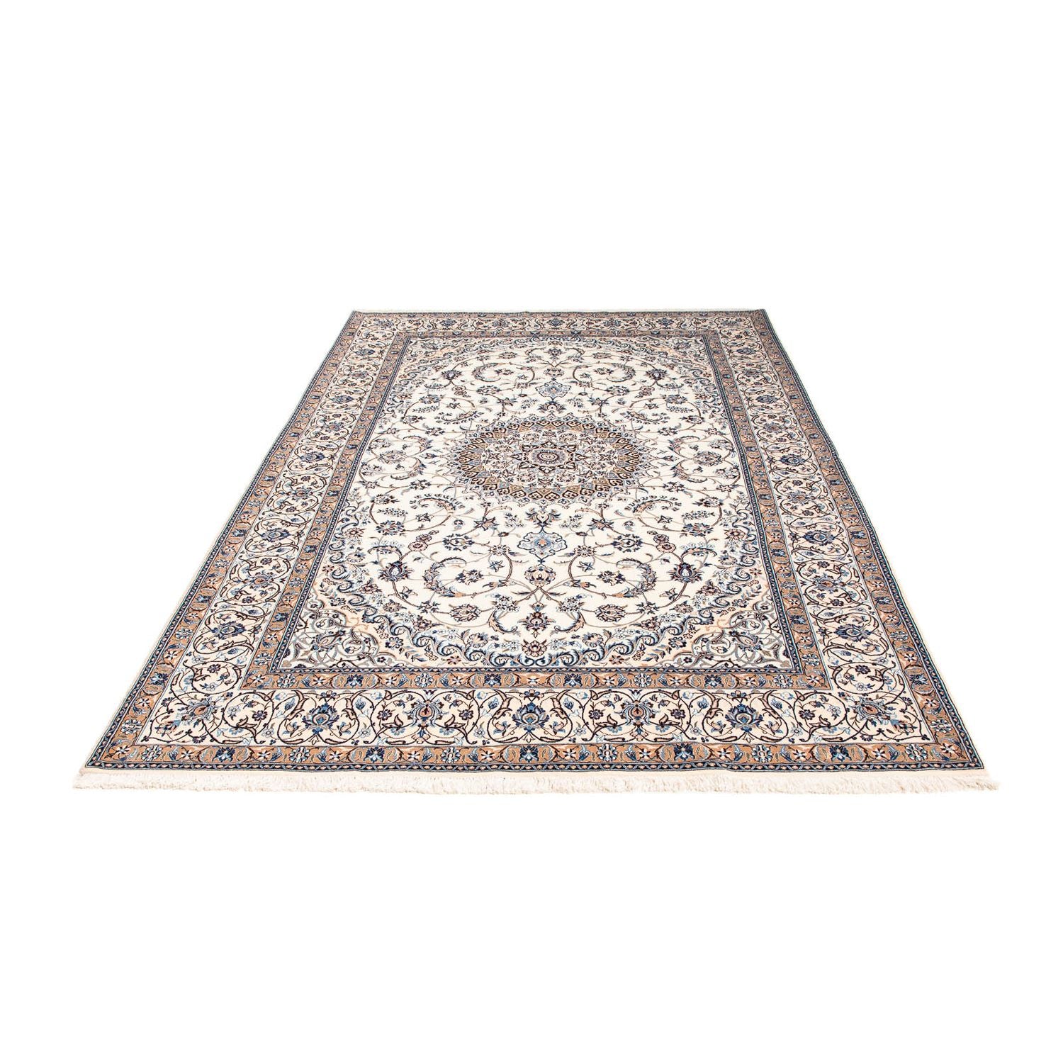 Persisk tæppe - Nain - Premium - 243 x 160 cm - beige
