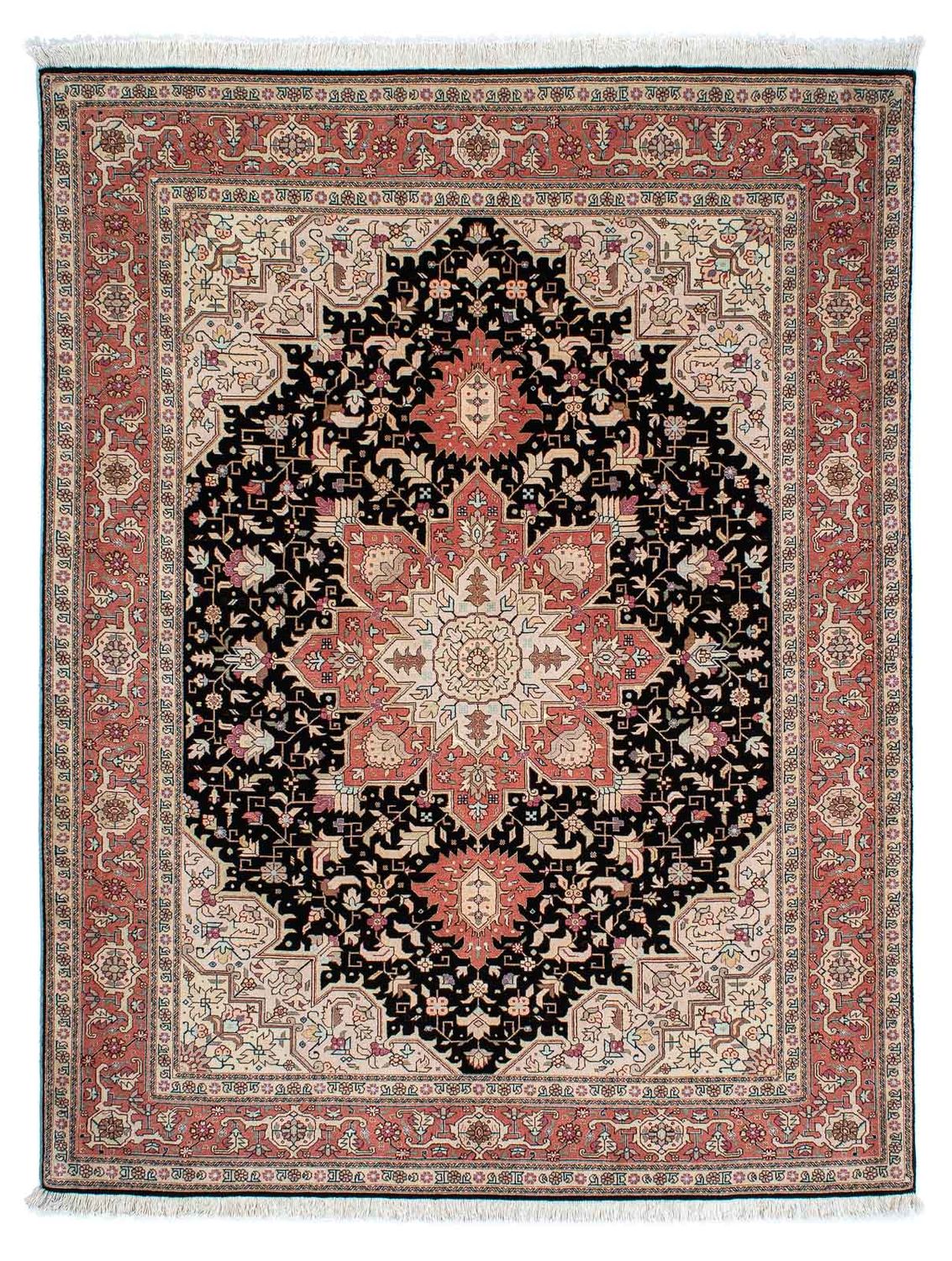 Persisk tæppe - Tabriz - Royal - 200 x 152 cm - mørkeblå