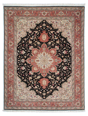 Persisk tæppe - Tabriz - Royal - 200 x 152 cm - mørkeblå
