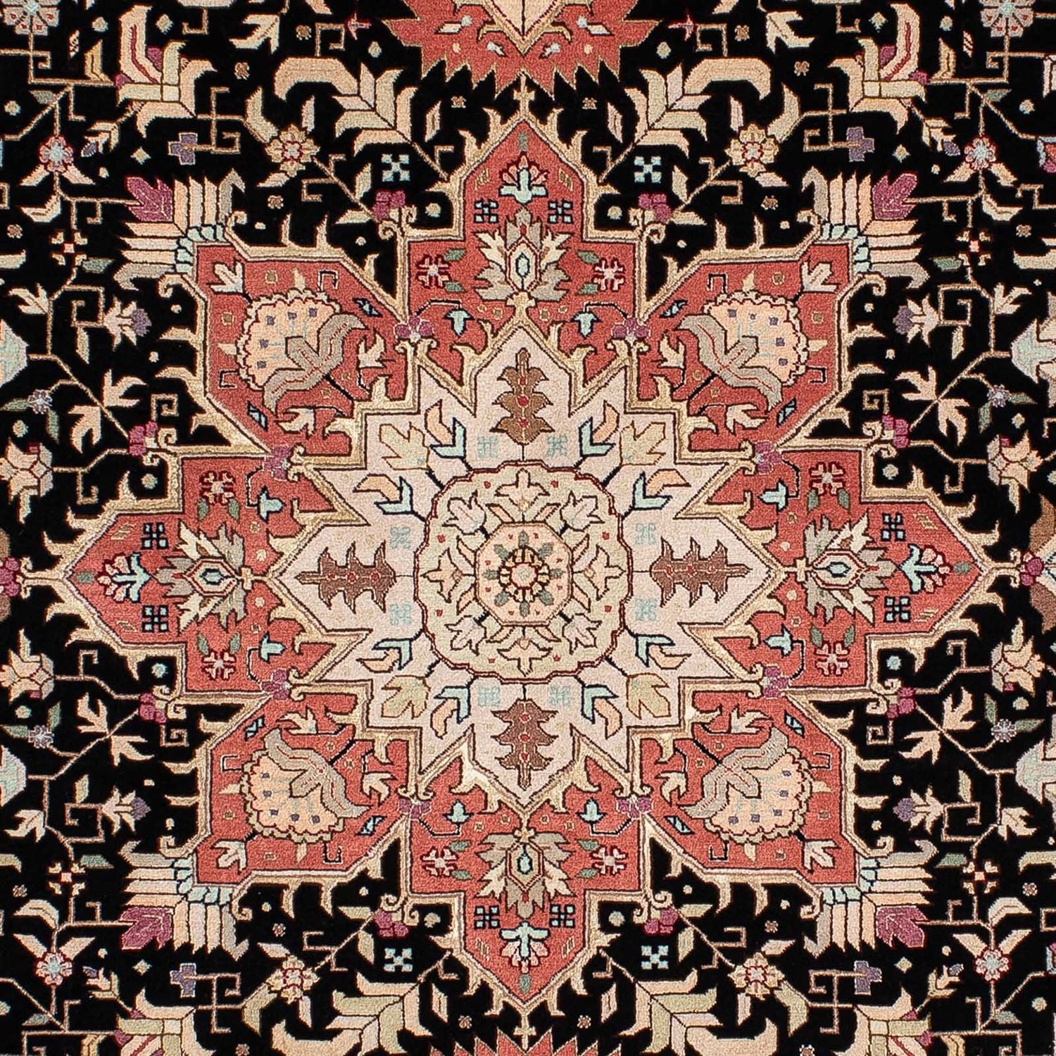 Persisk tæppe - Tabriz - Royal - 200 x 152 cm - mørkeblå