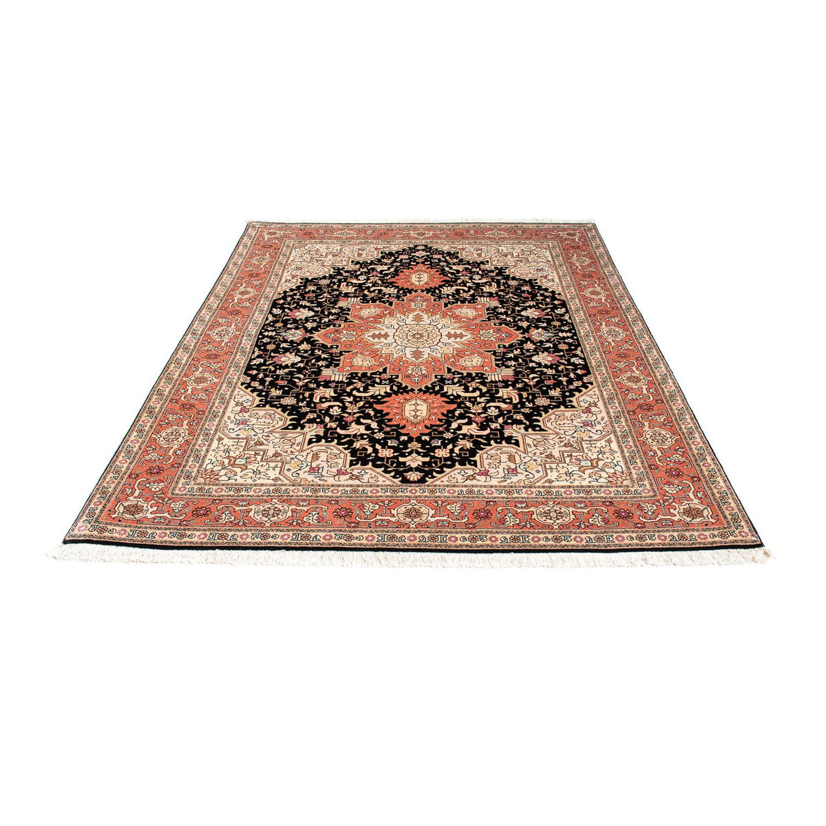 Persisk tæppe - Tabriz - Royal - 200 x 152 cm - mørkeblå