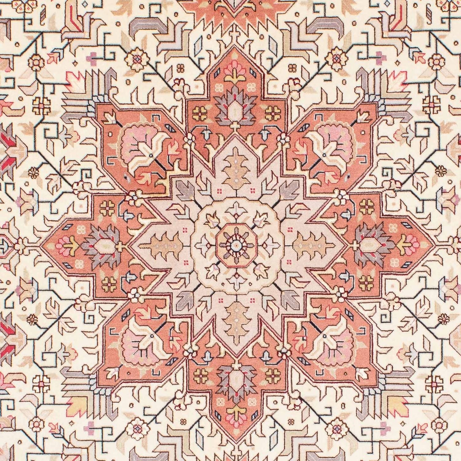 Persisk tæppe - Tabriz - Royal - 208 x 153 cm - beige