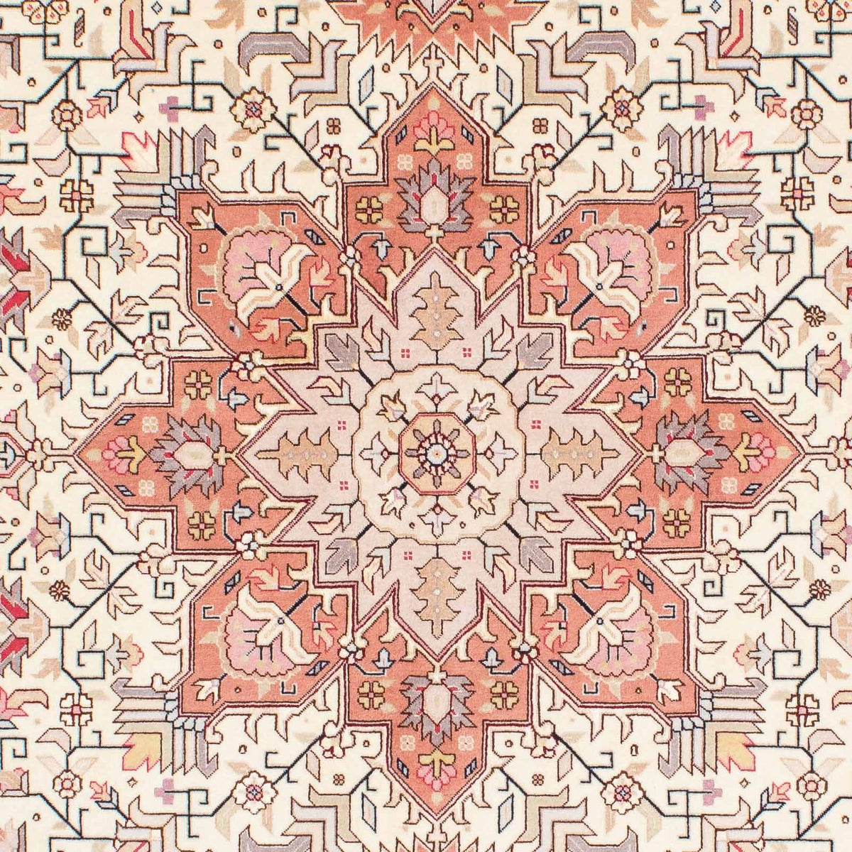 Persisk tæppe - Tabriz - Royal - 208 x 153 cm - beige