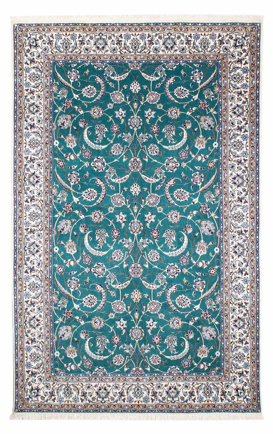 Persisk tæppe - Nain - Premium - 228 x 146 cm - blå