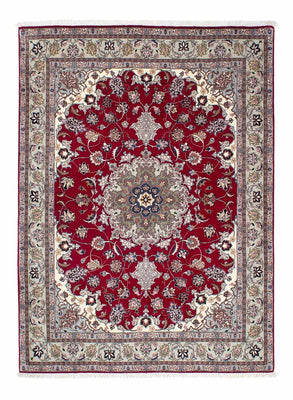 Persisk tæppe - Tabriz - Royal - 202 x 150 cm - mørkerød