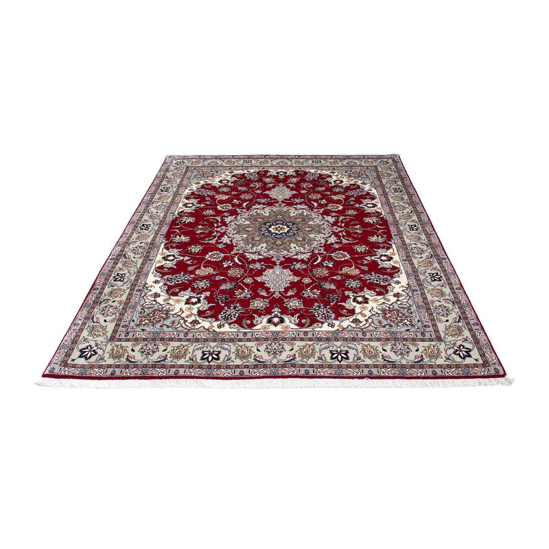 Persisk tæppe - Tabriz - Royal - 202 x 150 cm - mørkerød