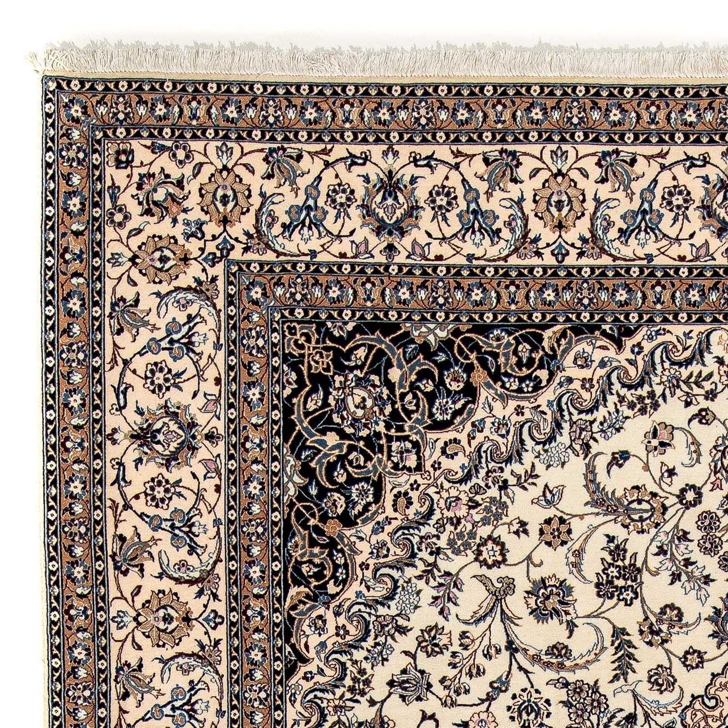 Persisk tæppe - Nain - Premium - 308 x 204 cm - beige